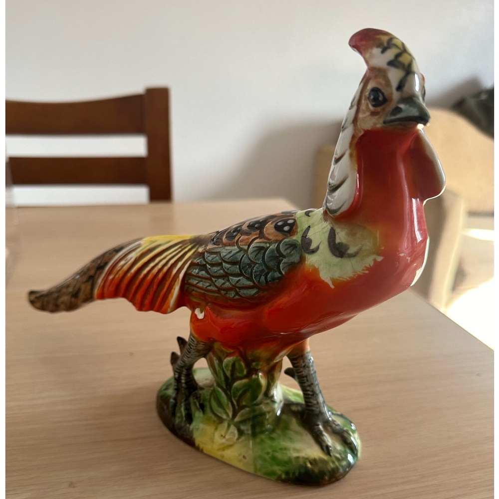 VINTAGE Ceramic E W Figurine Vibrant Japan